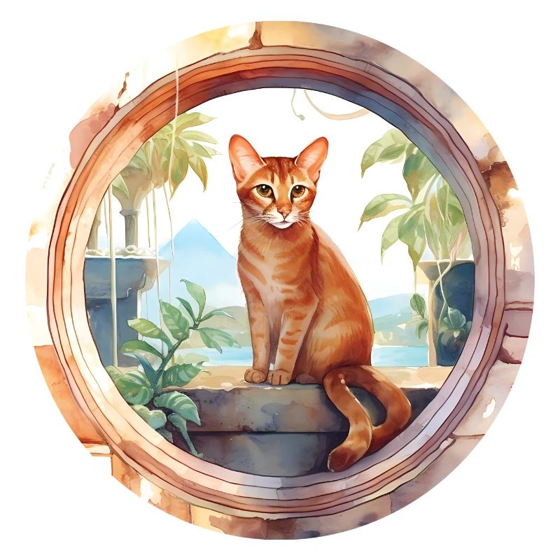 Chat d’Abyssinie Boho éléments, chats d’amour