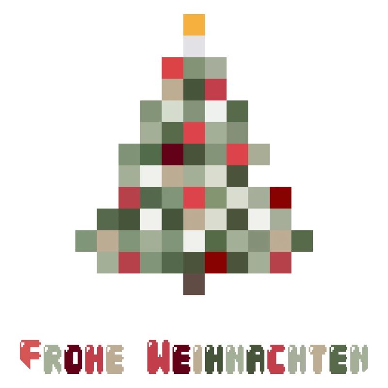 Joyeux Noël 8 bits rétro sapin de Noël