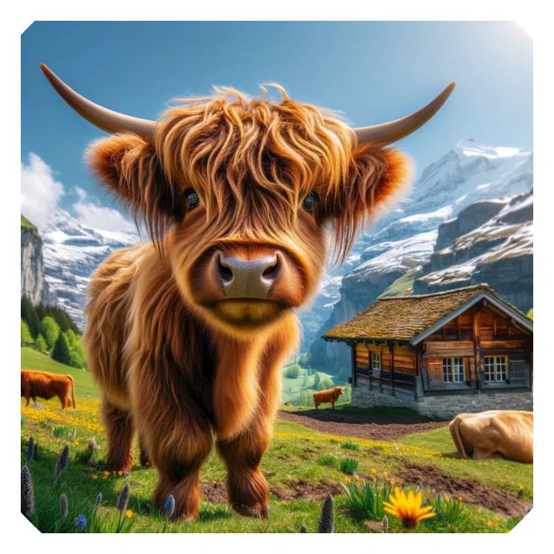 Vache Highland, encore plus mignonne et plus douce