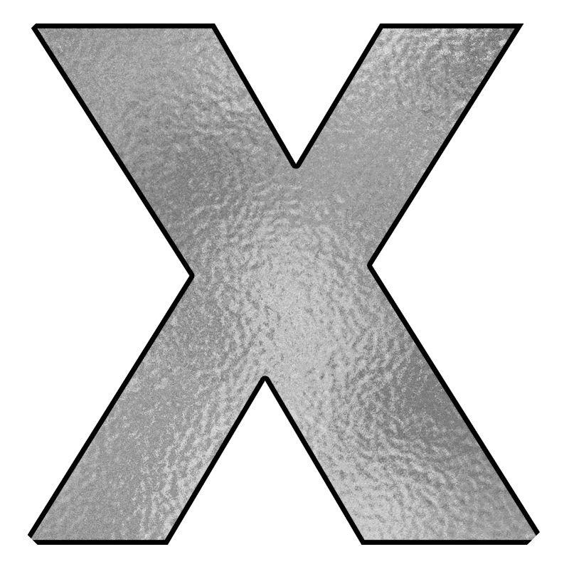 Letter X Silver