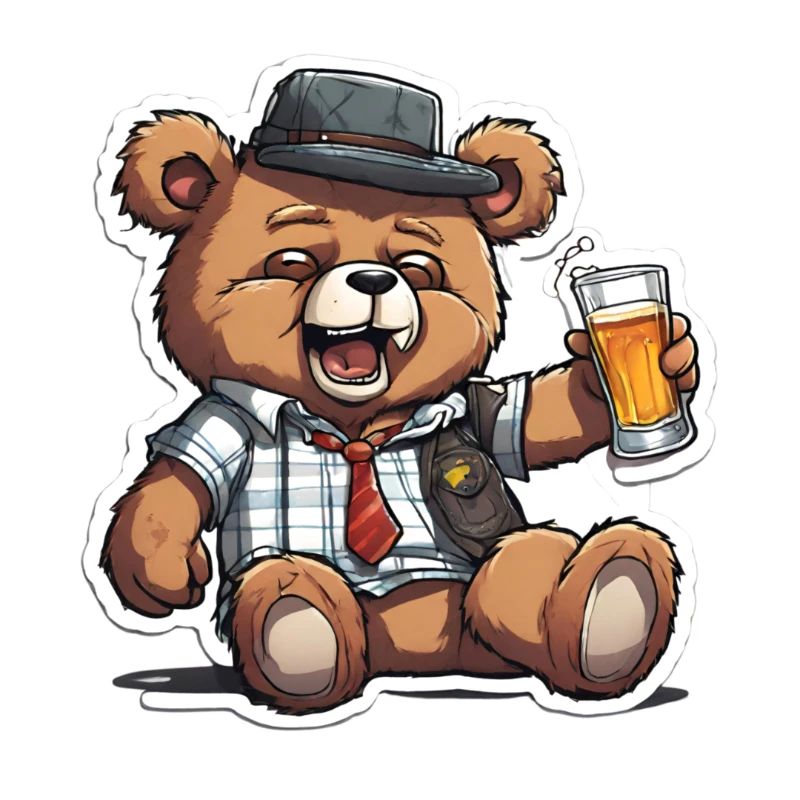 Feiernder Teddy mit Stil