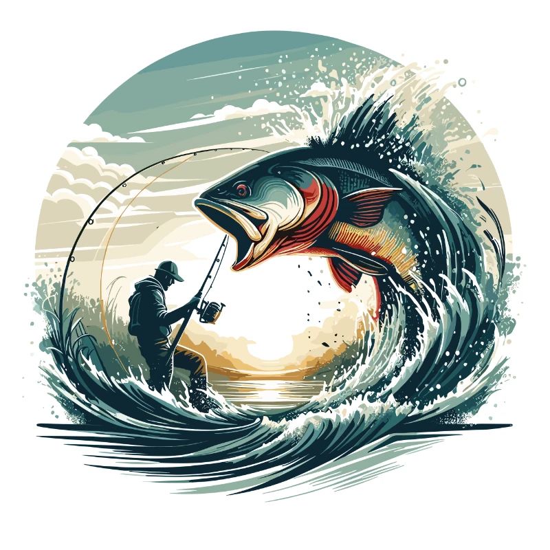 Pêche pêcheur dynamique cadeau