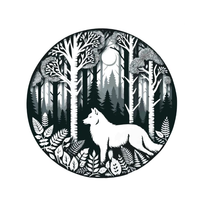 Der Wolf im Wald