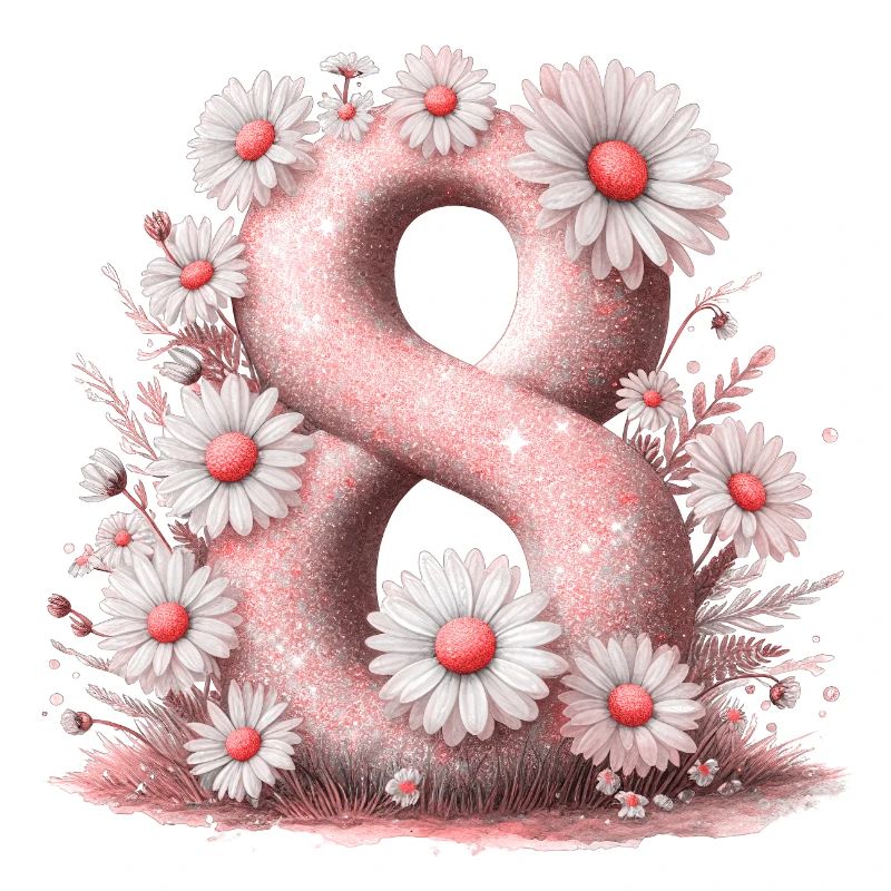 No. 8 eit digital background number vector sign tal