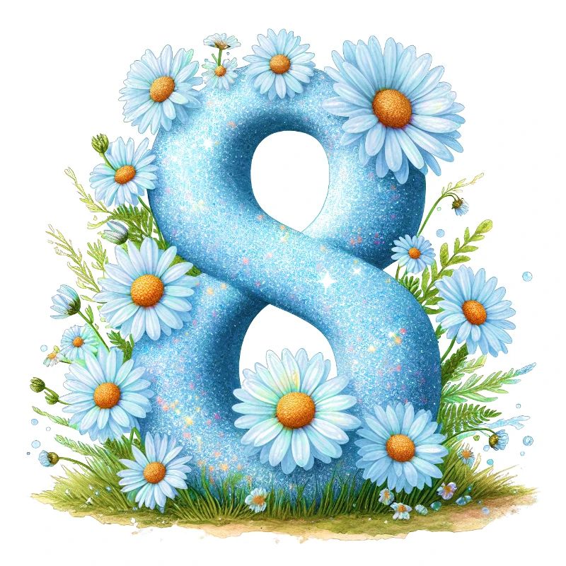 No. 8 eit digital background number vector sign tal
