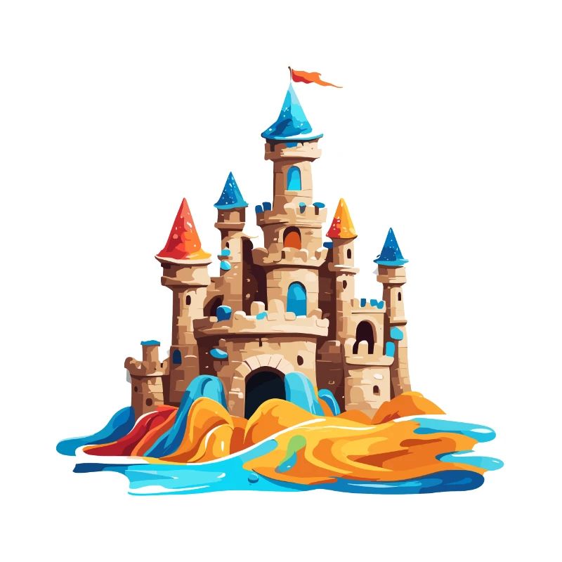 Château de sable / Construction / Jouer / Château / Vacances