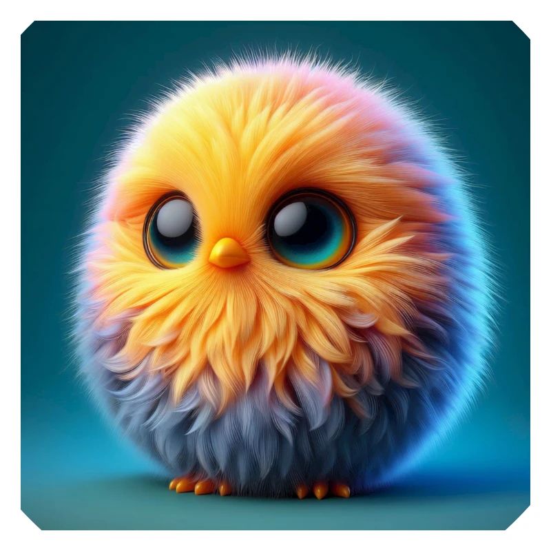 Chick Bird in 3D Hyperrealism