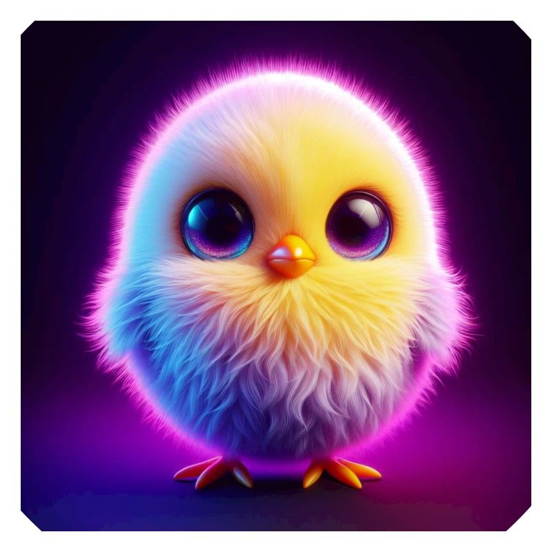 Chick 3D Hyperrealism Pastel Colors