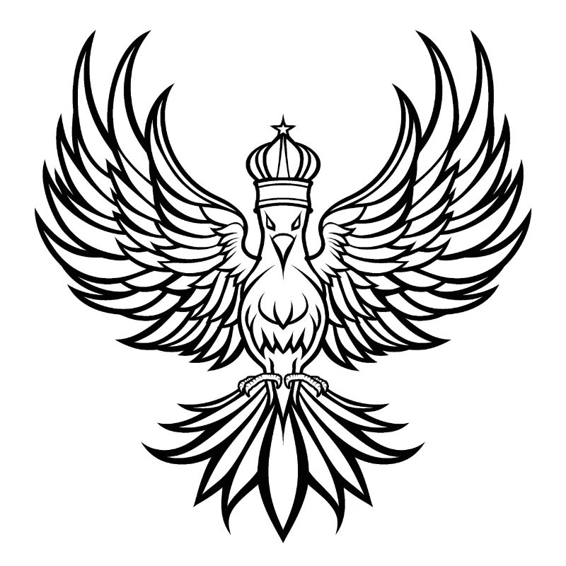 Phoenix mit Krone