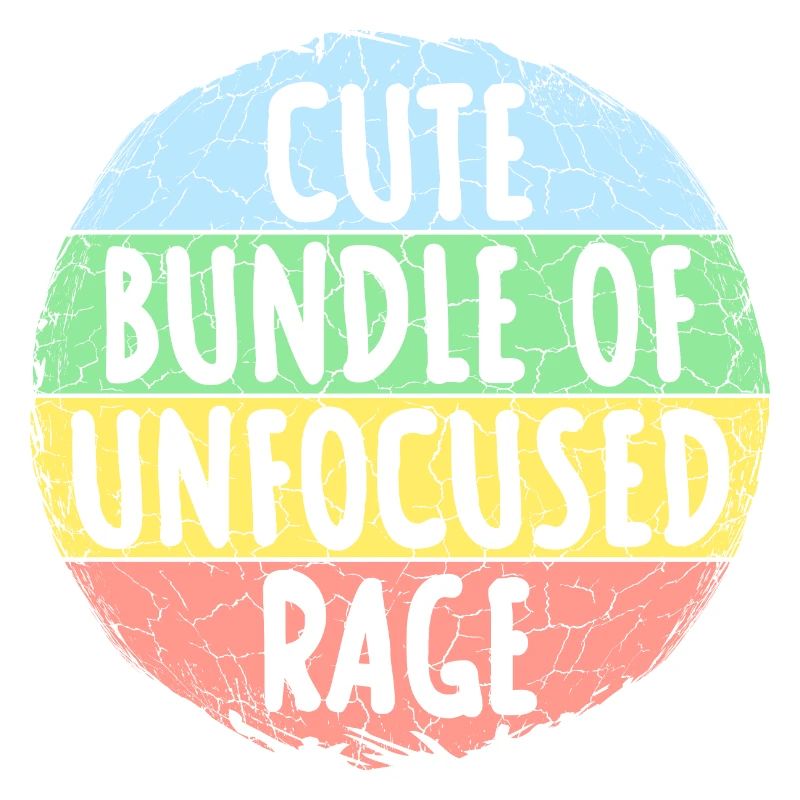Funny Cute Bundle Of Unfocused Rage Rainbow Goth