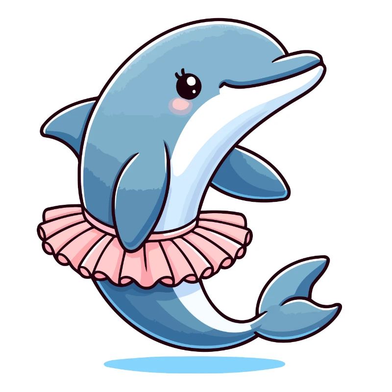 Balletic Dolphin: Graceful Waves