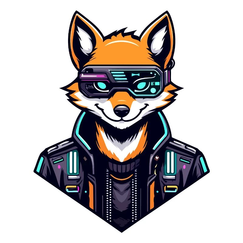 Cyber Fox Néon Tech Sauvage