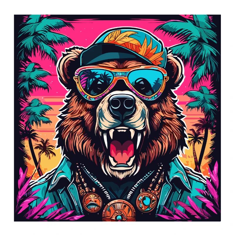Tattoo / Tier / Kunst / cool / Comic / Bär