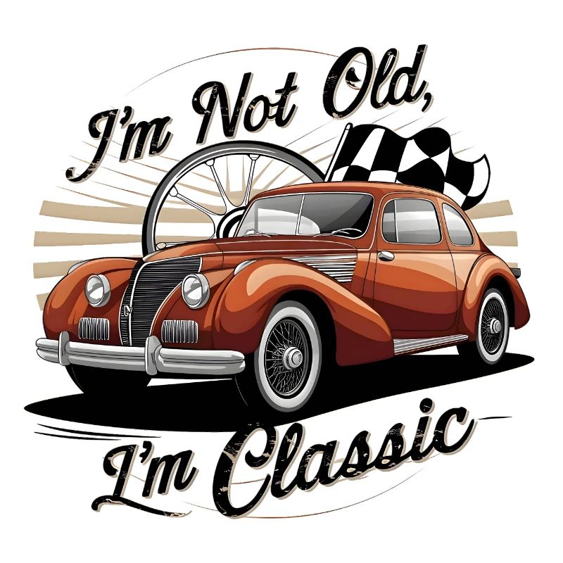 Oldtimer Oldtimer mit Vintage Text