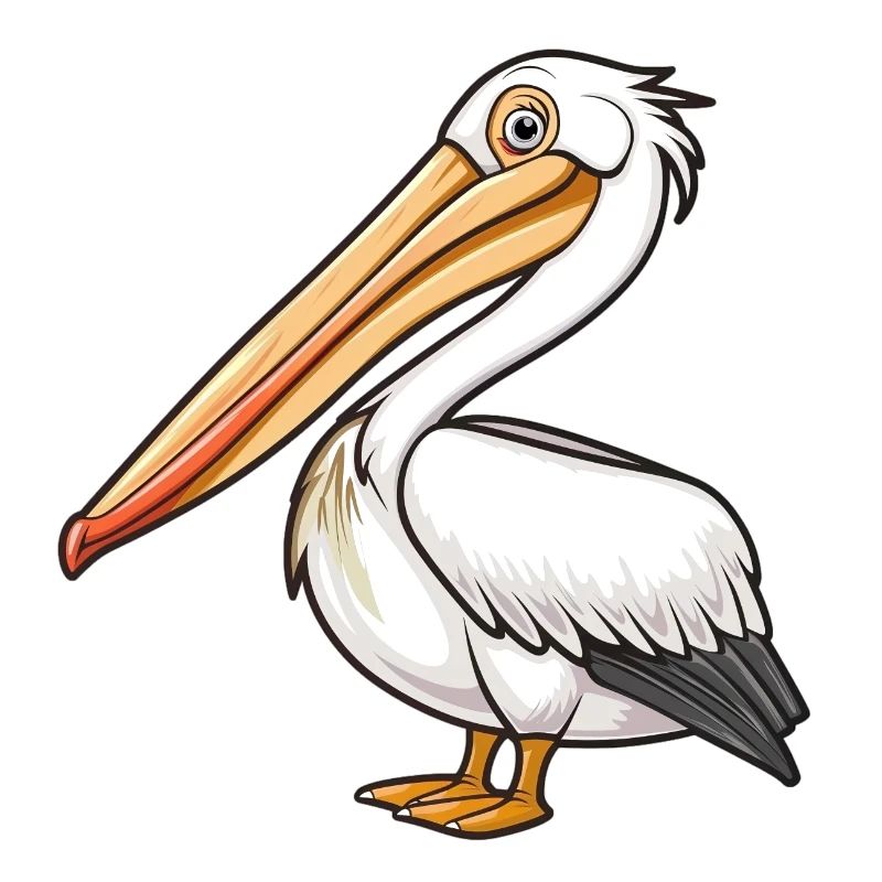 Fier pélican dans une pose élégante