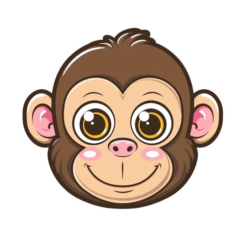 Cute Monkey Big Eyes Smile