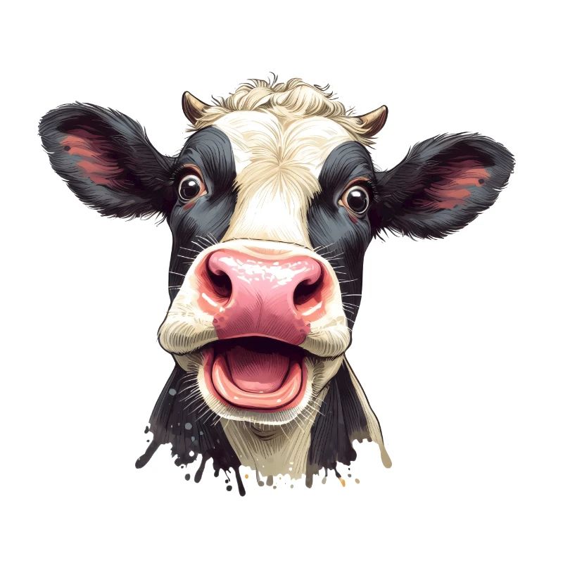 Vache effrayée