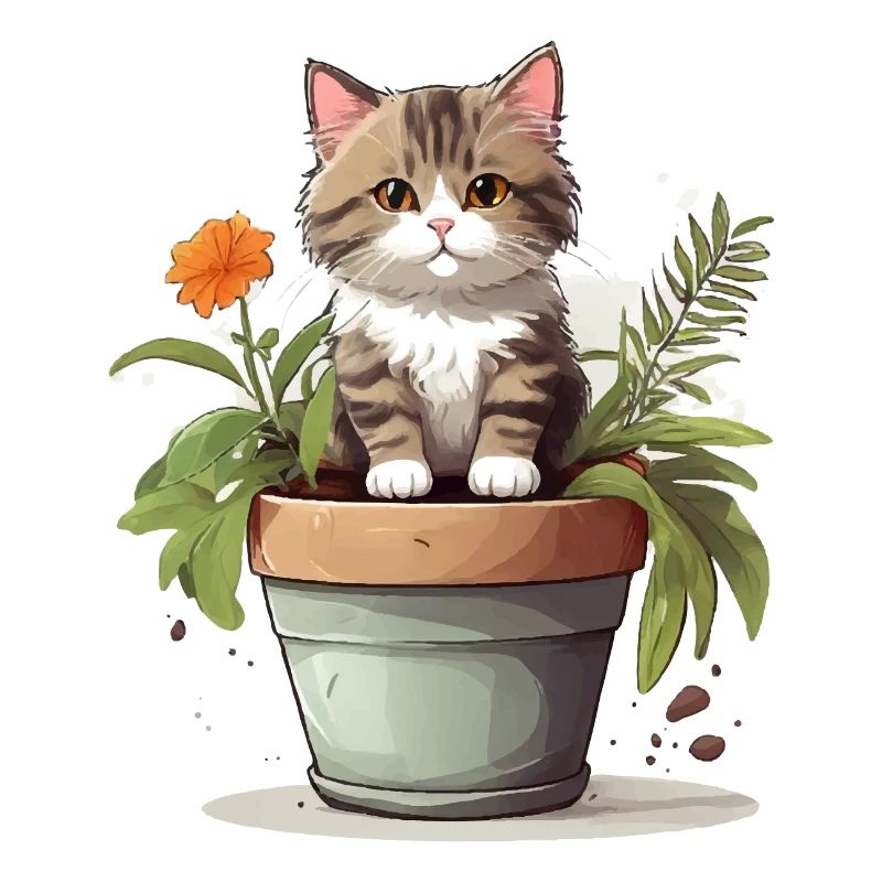 Fleur de chat mignonne
