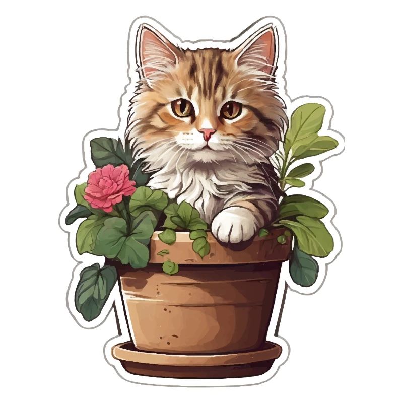 Fleur de chat mignonne
