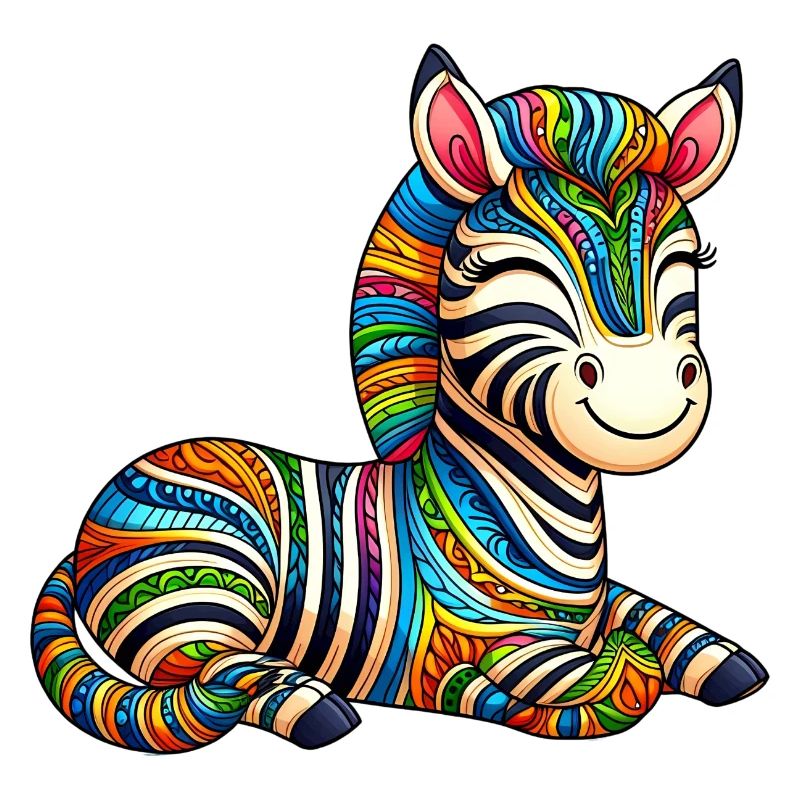 Buntes Zebra