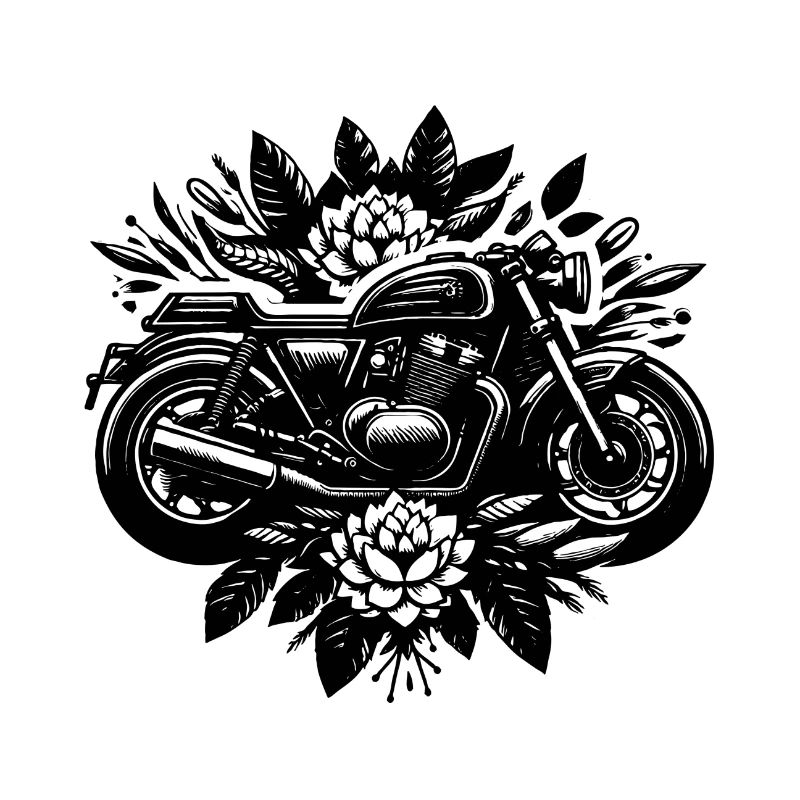 Motorcycle Flowers - Bewitching Elegance