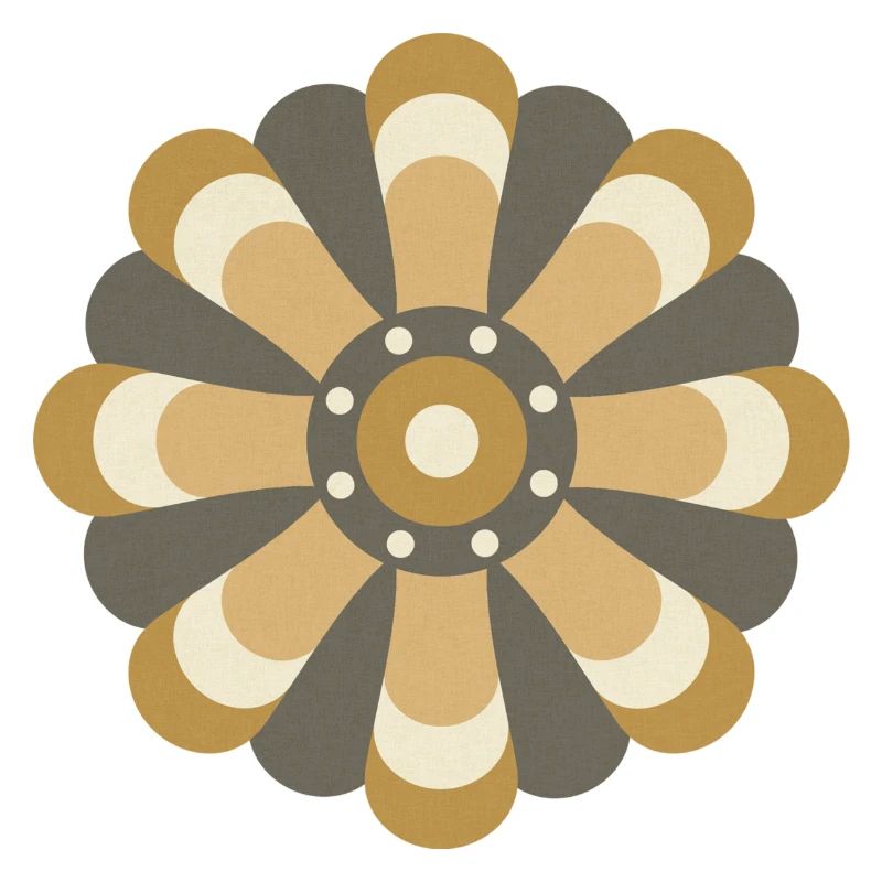Fleur dorée et brune