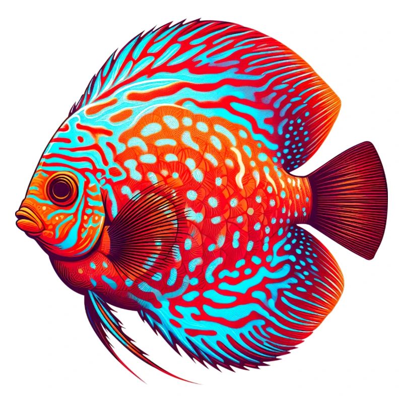 Discus cichlidé rouge