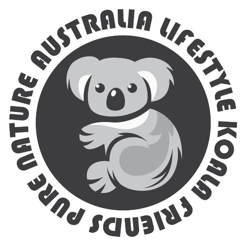 Australia Koala Comic Emblem Bear Animals Icon