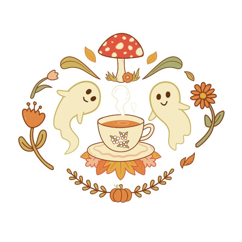 Effrayant Tea Time Cottagecore Halloween