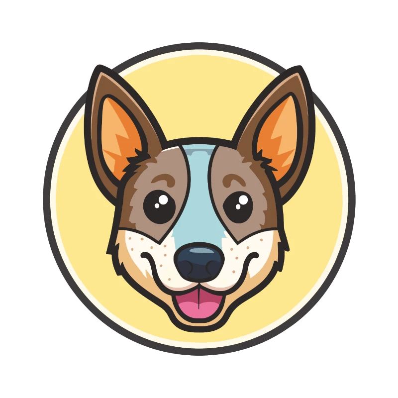 Australischer Stumpy Tail Cattle Dog Rasse Cartoon