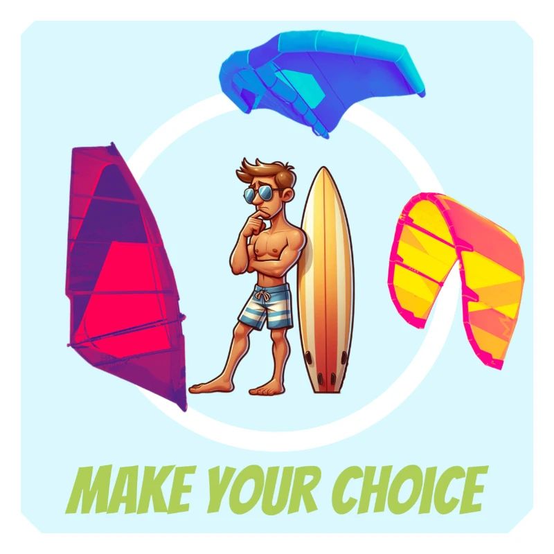 Make your choice wind kite wing bleue