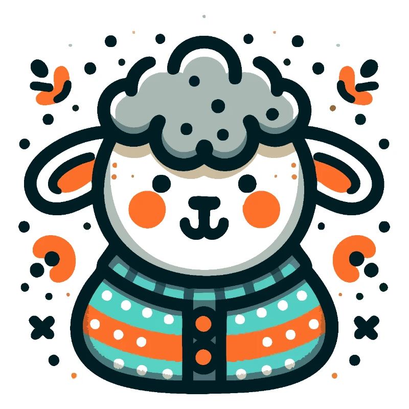 Süßes Schaf im Pullover