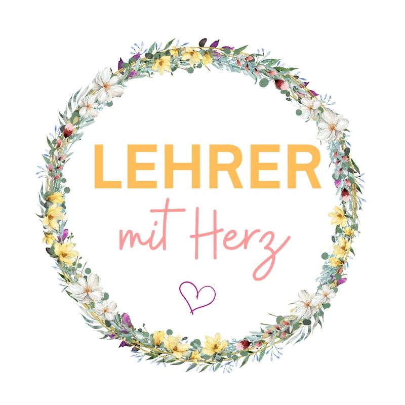 Teacher with heart! Customizable design