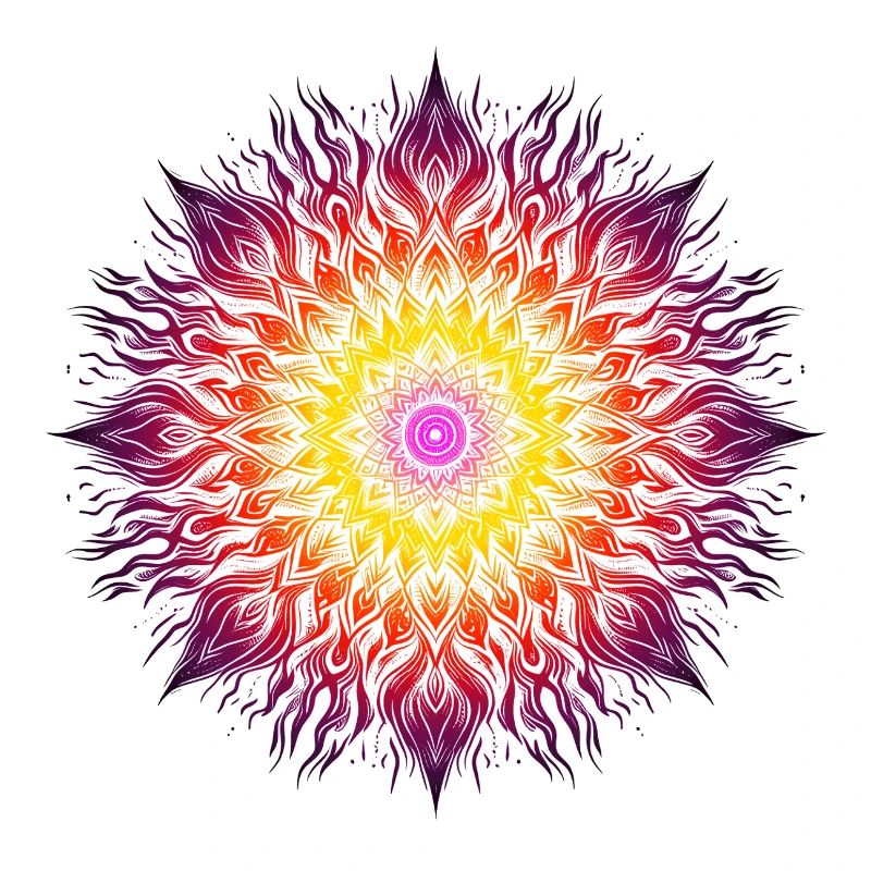 Psychedelic Fire Mandala