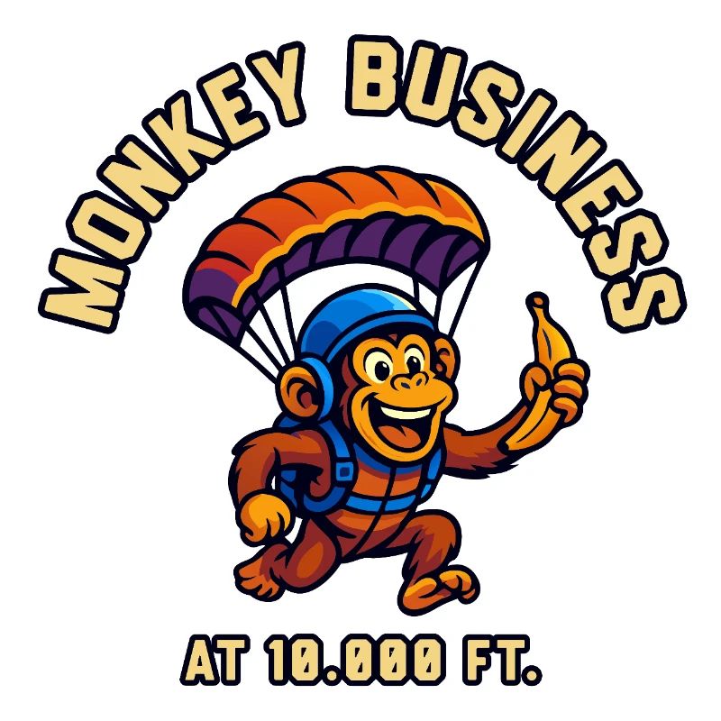 Monkey parachutist at 10,000 ft