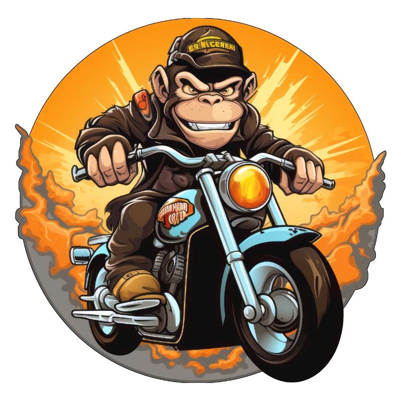 Monkey Motorcycle / Motorcyclist Monkey