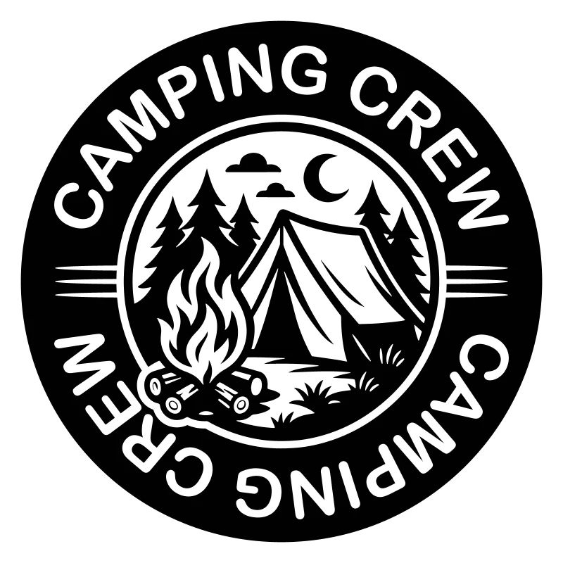 Équipe de camping Tente Feu de camp