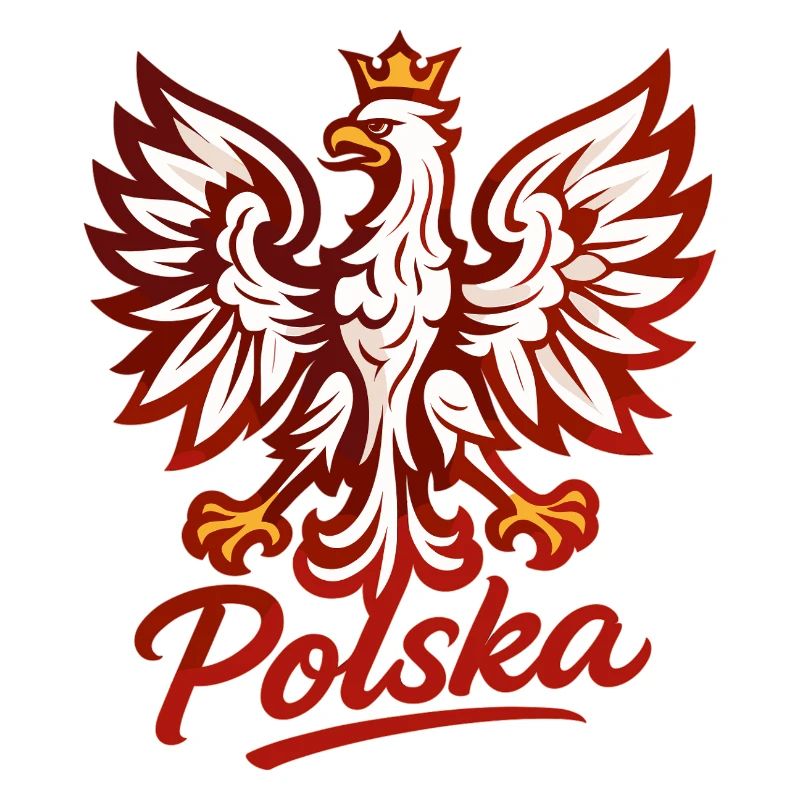 Pologne Polska Aigle Drapeau Drapeau Graphique Cadeau