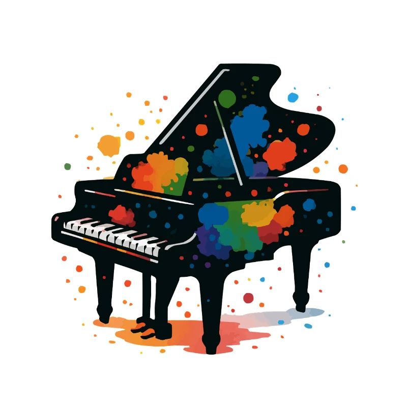 Éclaboussures de couleur de piano