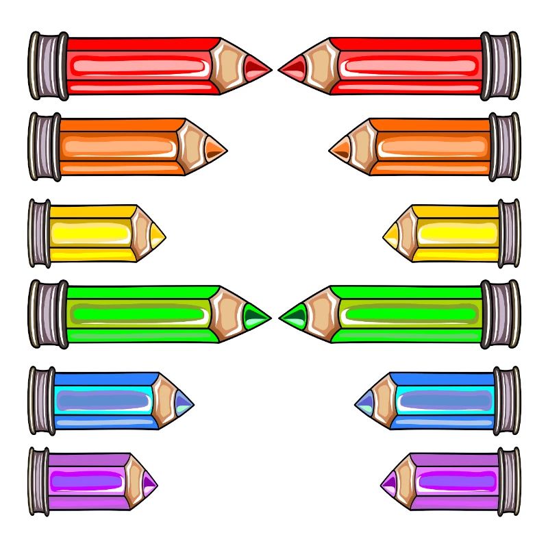 LETTRE UN NOM CRAYONS DE COULEUR D’ÉCOLE