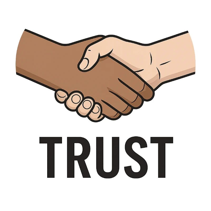 Conception du symbole de poignée de main équitable