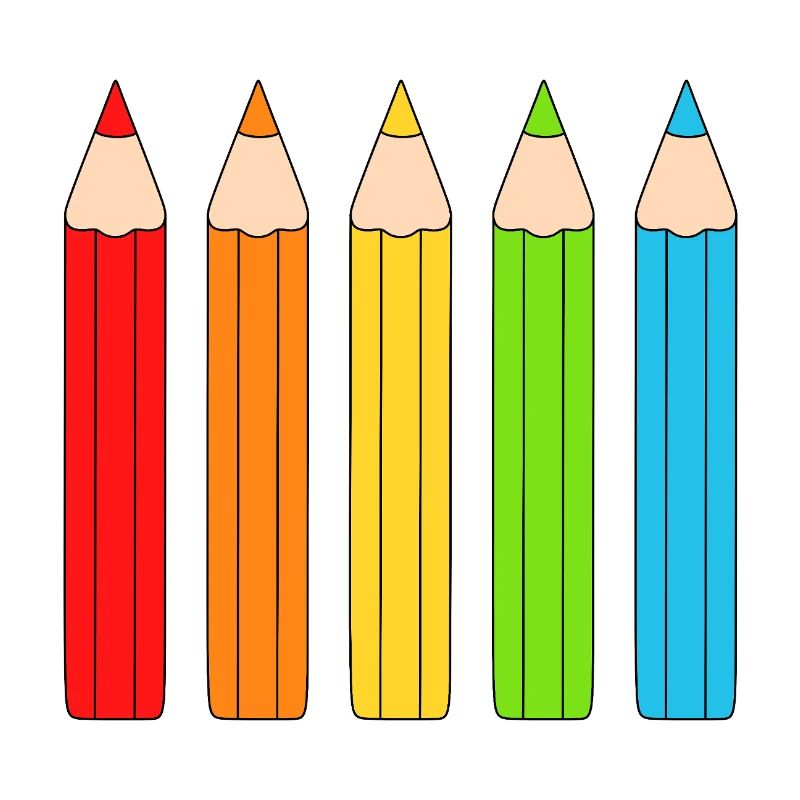 Lebendiges Farbstift-Array-Design