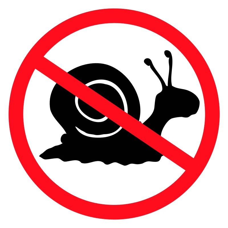 Panneau d'interdiction d'escargots sans préavis