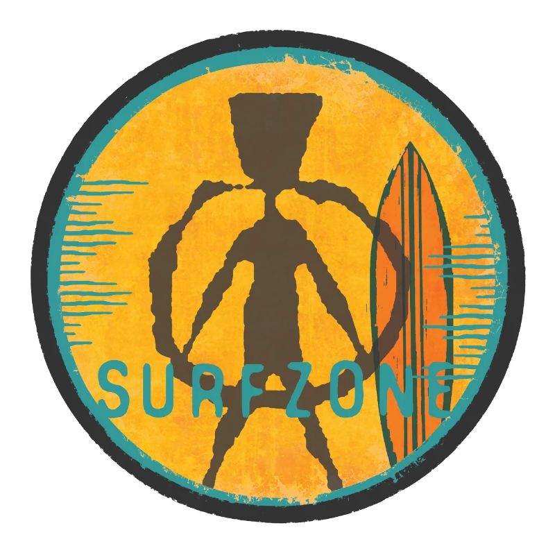 Silhouette de surfeur avec planche de surf