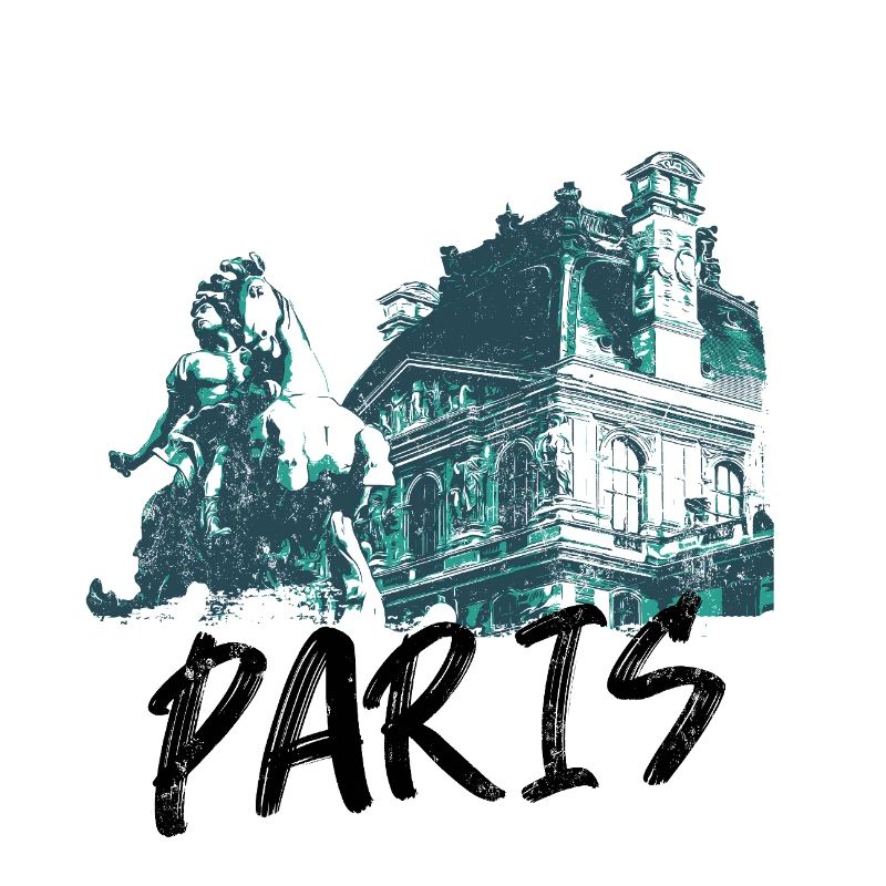 Paris, Equestrian Statue and Architecture