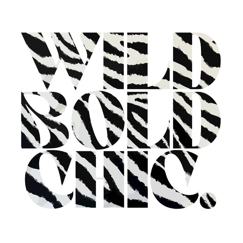 Wild Bold Chic Zebra Typography