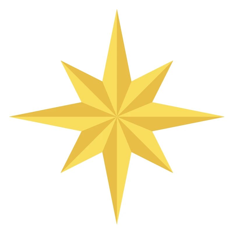 Étoile dorée à huit griffes