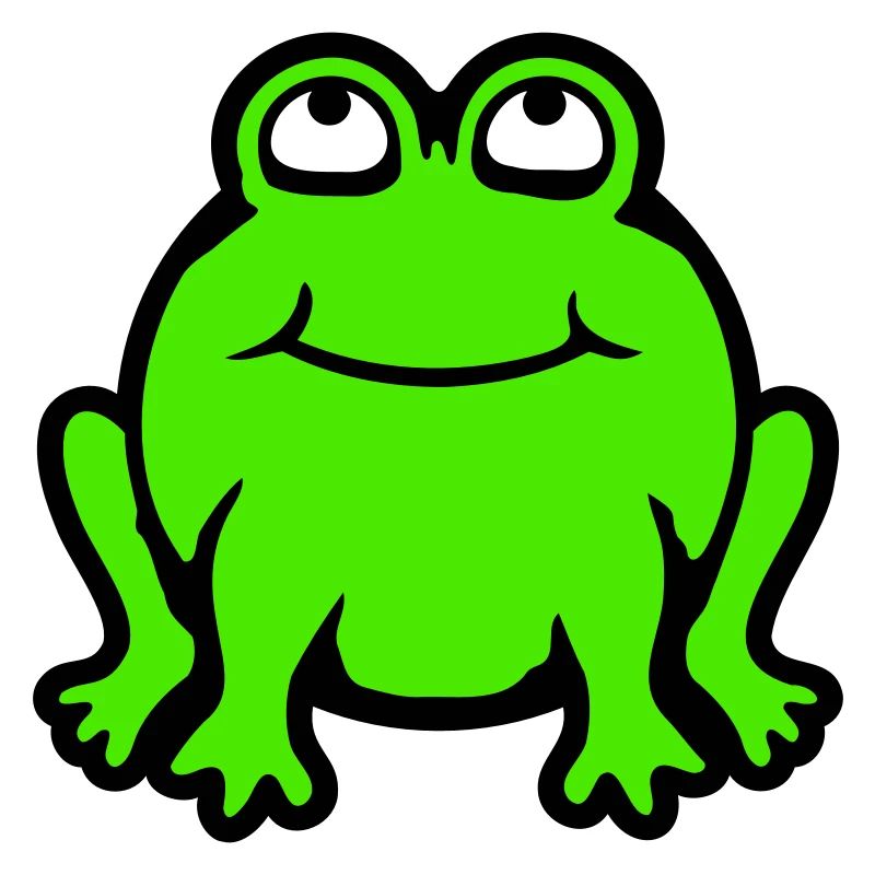Frog toad smiles funny looks up