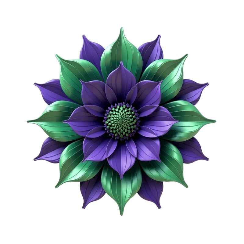 Fleur vert pourpre