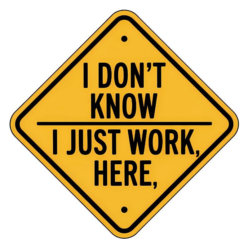 I dont know I just work here - Funny Construction 